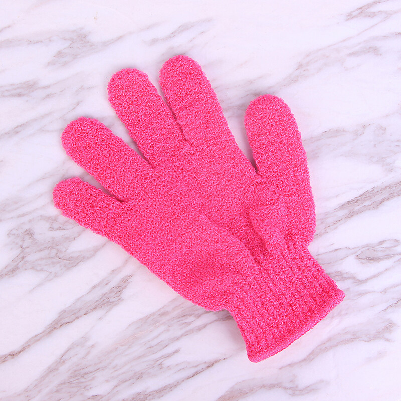 ? QJ Exfoliating Body Scrub Gloves Shower Bath Mitt Loofah Skin Massage Sponge